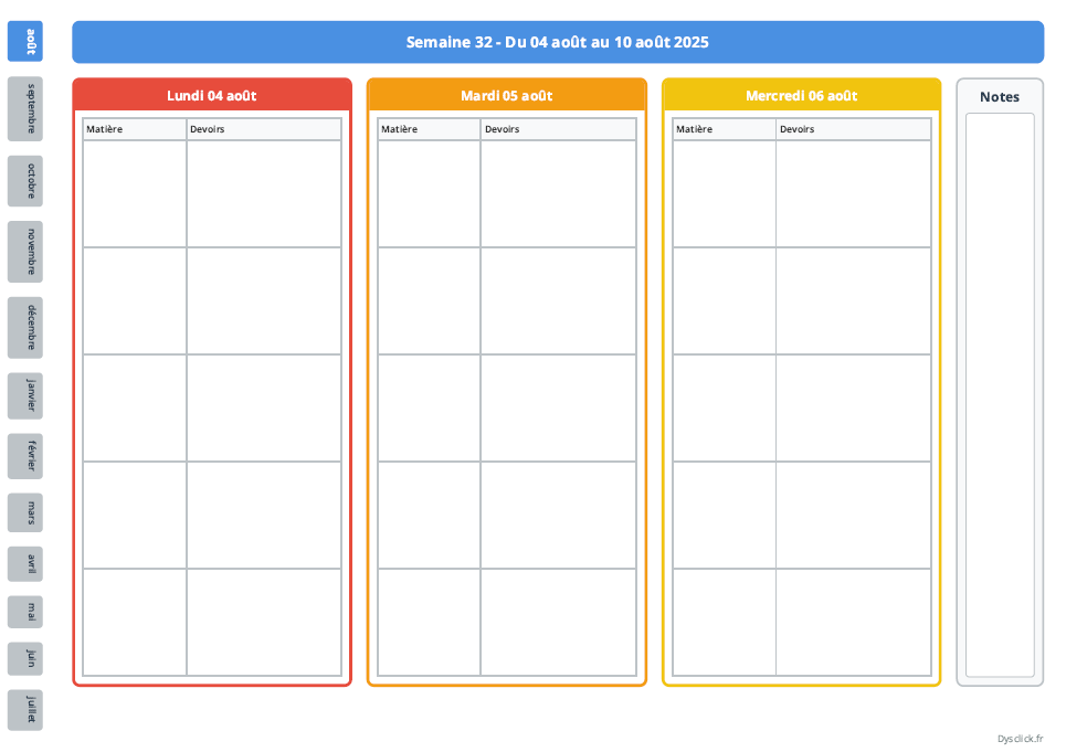 2 pages par semaine
