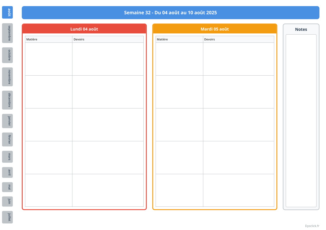 3 pages par semaine